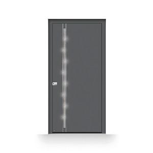 Haustür Satinato Glas mit Fingerscan und Beleuchtung im Griff